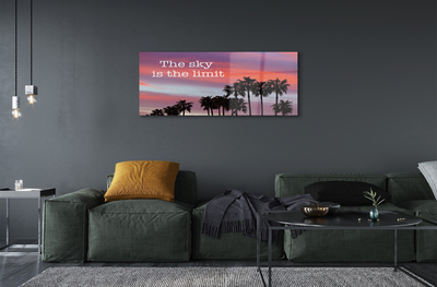 Fotografija na akrilnom staklu Palme zalazak sunca
