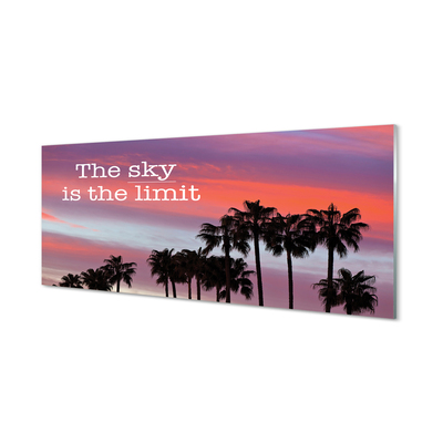 Fotografija na akrilnom staklu Palme zalazak sunca