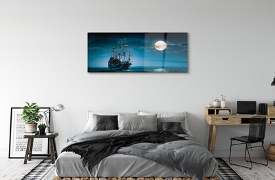 Fotografija na akrilnom staklu Morski brod gradski mjesec