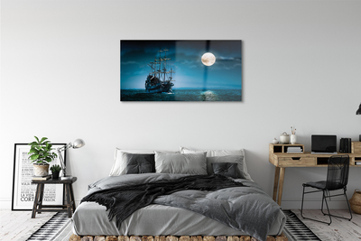 Fotografija na akrilnom staklu Morski brod gradski mjesec