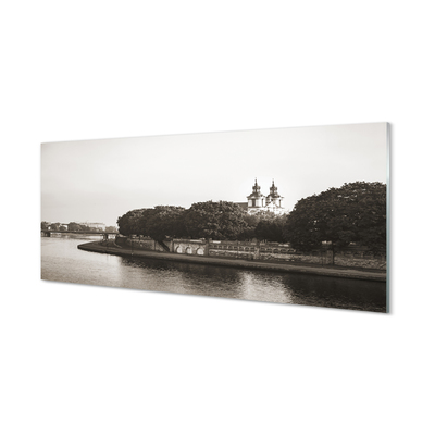 Akrilna slika Most na rijeci Krakow
