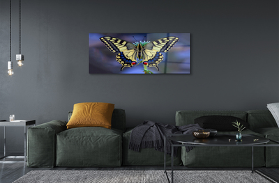 Fotografija na akrilnom staklu Leptir na cvijetu