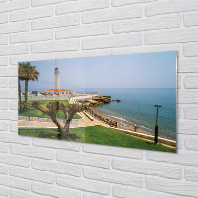 Fotografija na akrilnom staklu Svjetionik na španjolskoj obali