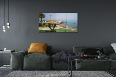 Fotografija na akrilnom staklu Svjetionik na španjolskoj obali