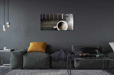 Fotografija na akrilnom staklu Kava uz gitaru