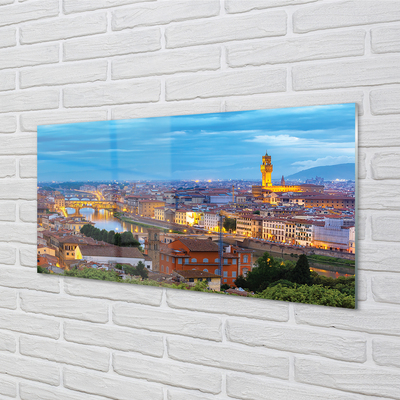 Fotografija na akrilnom staklu Panorama zalaska sunca u Italiji