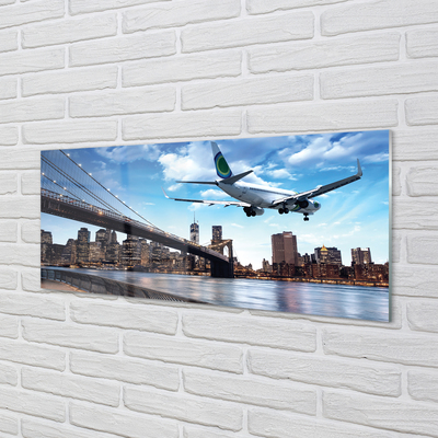 Fotografija na akrilnom staklu Zrakoplovni gradski oblaci