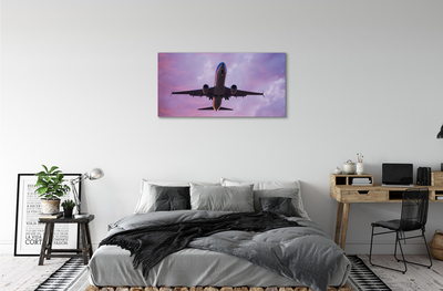 Fotografija na canvas platnu Avion nebo oblaci