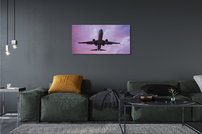 Fotografija na canvas platnu Avion nebo oblaci