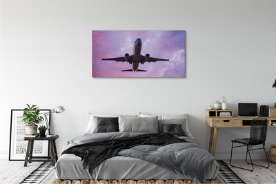 Fotografija na canvas platnu Avion nebo oblaci