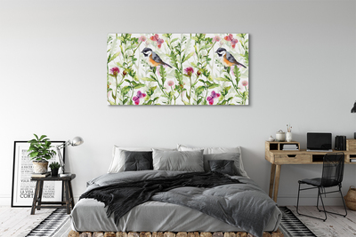 Fotografija na canvas platnu Naslikana ptica u travi
