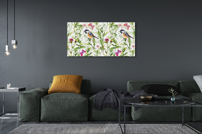 Fotografija na canvas platnu Naslikana ptica u travi