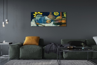 Foto slika na platnu Mrtva priroda s loncem čaja i voćem - Paul Gauguin
