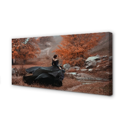 Slika na platnu Jesen planinska žena