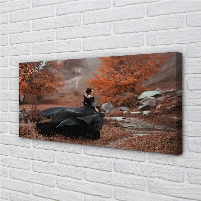 Slika na platnu Jesen planinska žena