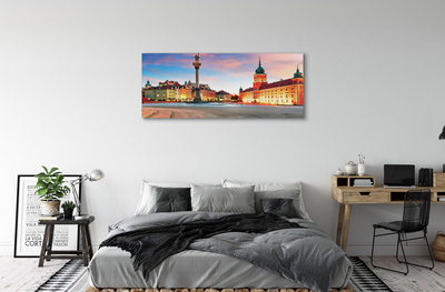 Foto slika na platnu Izlazak sunca u Varšavi, stari grad