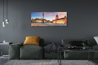 Foto slika na platnu Izlazak sunca u Varšavi, stari grad