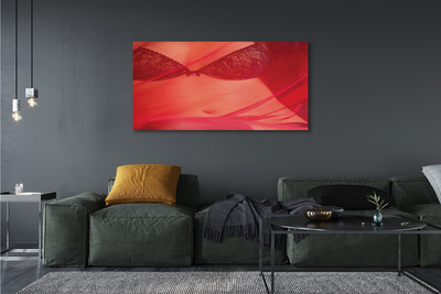 Slika canvas Žena ispod crvenog tila