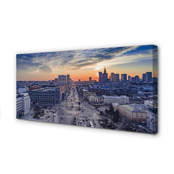 Foto slika na platnu Warsaw Sunset neboderi