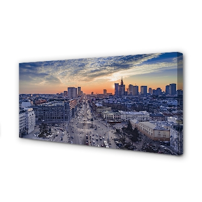 Foto slika na platnu Warsaw Sunset neboderi