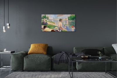Slika na platnu Završna studija za kupače u Asnieresu - Georges Seurat