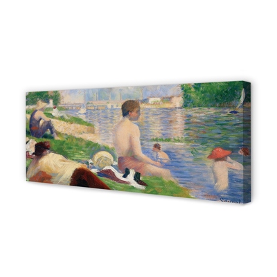 Slika na platnu Završna studija za kupače u Asnieresu - Georges Seurat