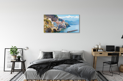 Foto slika na platnu Italija Zgrade na obali mora