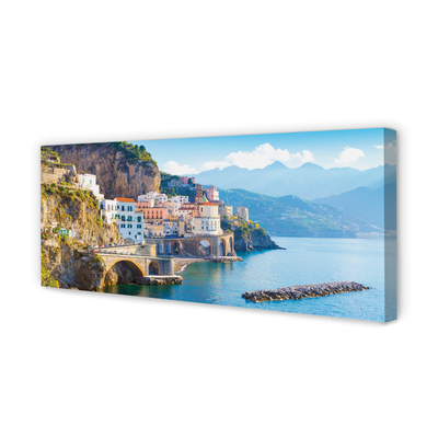 Foto slika na platnu Italija Zgrade na obali mora