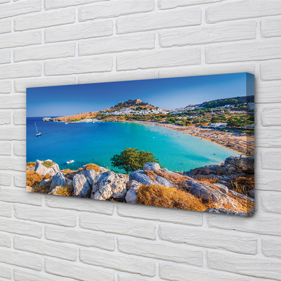 Slika canvas Panoramska plaža Grčke obale