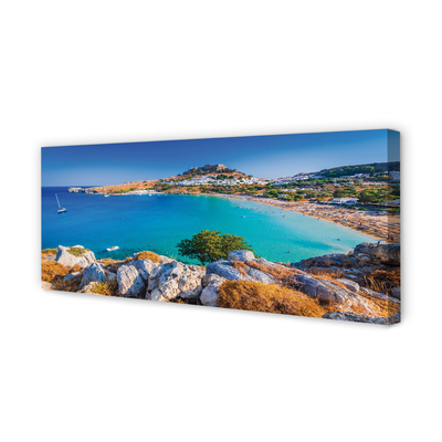 Slika canvas Panoramska plaža Grčke obale