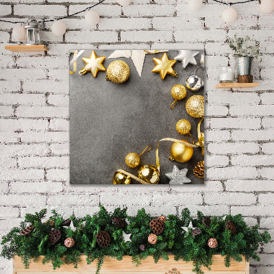 Fotografija na canvas platnu Božićne kuglice Golden Stars