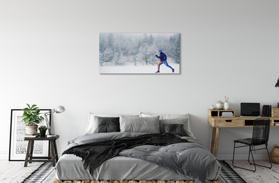 Slika canvas Šumski zimski snježni čovjek