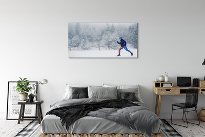 Slika canvas Šumski zimski snježni čovjek