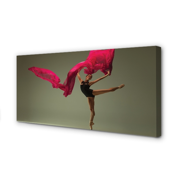 Fotografija na canvas platnu Balerina ružičasta tkanina