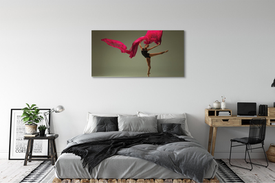 Fotografija na canvas platnu Balerina ružičasta tkanina