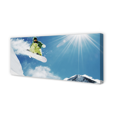 Slika canvas Snowboard Mountain Man