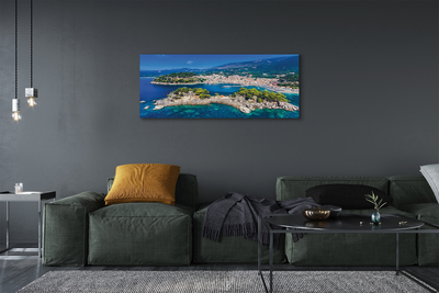 Fotografija na canvas platnu Grčka Panorama grad more