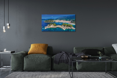 Fotografija na canvas platnu Grčka Panorama grad more