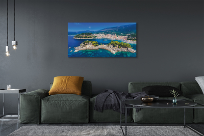 Fotografija na canvas platnu Grčka Panorama grad more