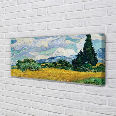 Slika na platnu Pšenično polje sa čempresima - Vincent van Gogh