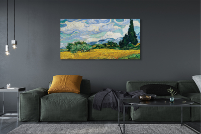 Slika na platnu Pšenično polje sa čempresima - Vincent van Gogh