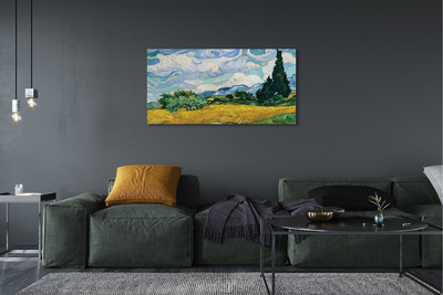 Slika na platnu Pšenično polje sa čempresima - Vincent van Gogh