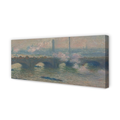 Foto slika na platnu Most Waterloo - Oblačan dan - Claude Monet