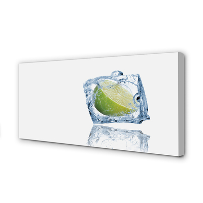 Foto slika na platnu Kocka leda od limete