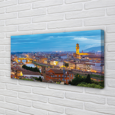 Slika canvas Panorama zalaska sunca u Italiji