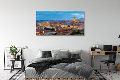 Slika canvas Panorama zalaska sunca u Italiji