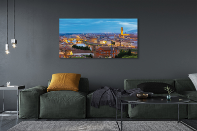 Slika canvas Panorama zalaska sunca u Italiji