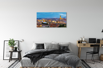 Slika canvas Panorama zalaska sunca u Italiji