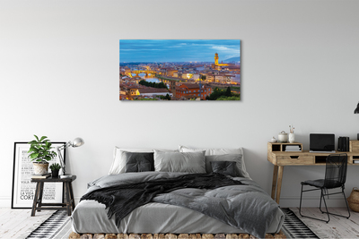 Slika canvas Panorama zalaska sunca u Italiji