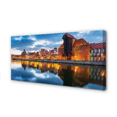 Fotografija na canvas platnu Zgrade rijeke Gdańsk